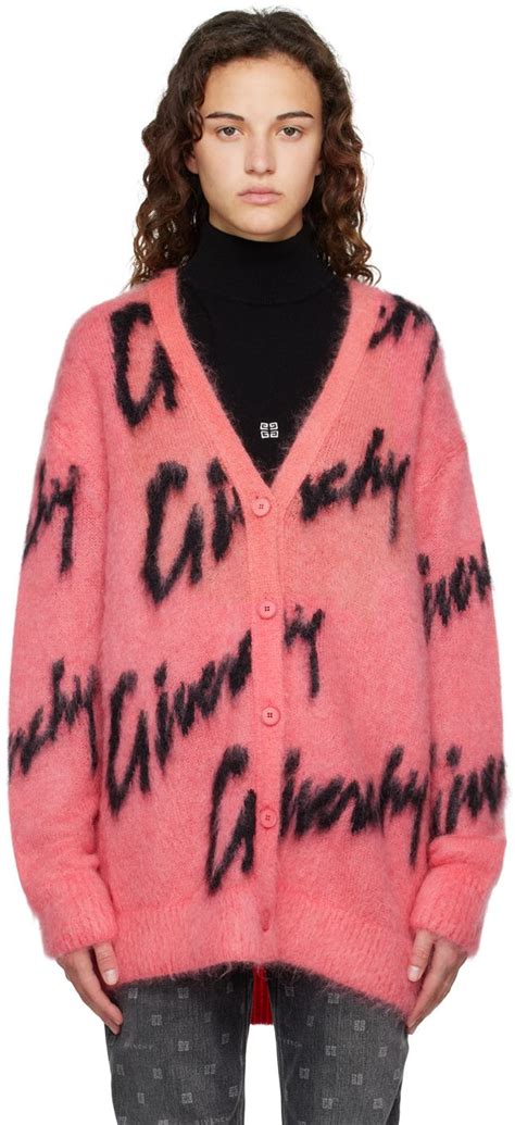 givenchy mohair cardigan|GIVENCHY cardigan in intarsia mohair and wool .